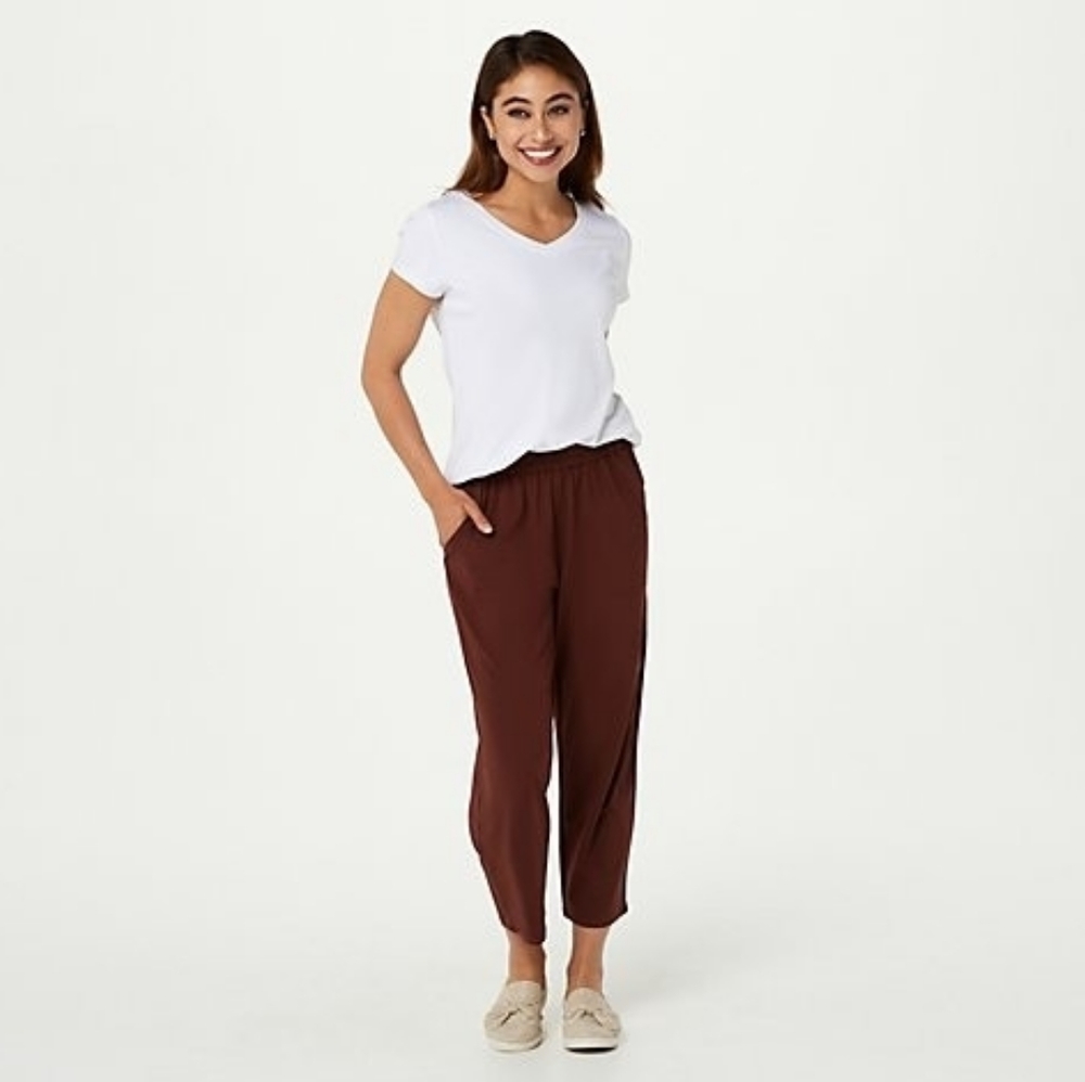 DENIM AND COMPANY ACTIVE LOUNGE PANTS RAISIN